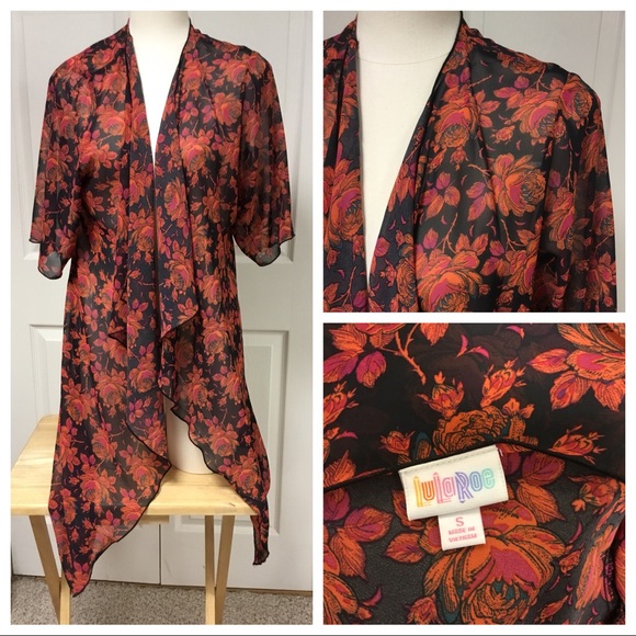 LuLaRoe Tops - 🆕🦄🌹NWOT ROSE SHIRLEY LULAROE BLACK BACKGROUND